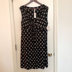 Soma black with white XL sleeveless dress NWT